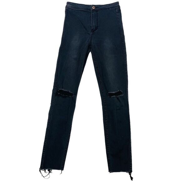 10/$25🦋 H&M &Denim Black Raw Hem Skinny Jeans - Size 25 - Picture 4 of 13